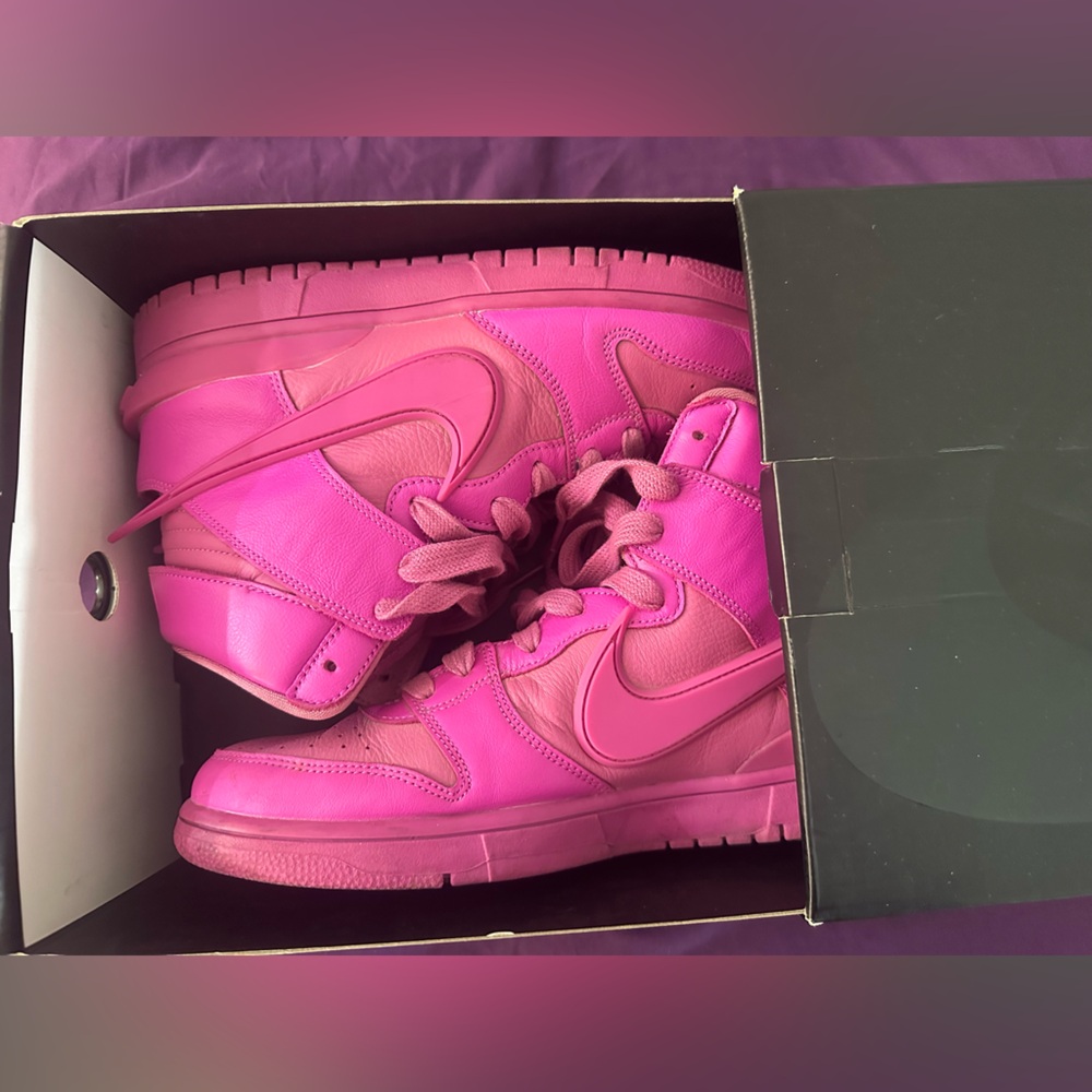Nike Womens Vibrant Pink AMBUSH Dunks